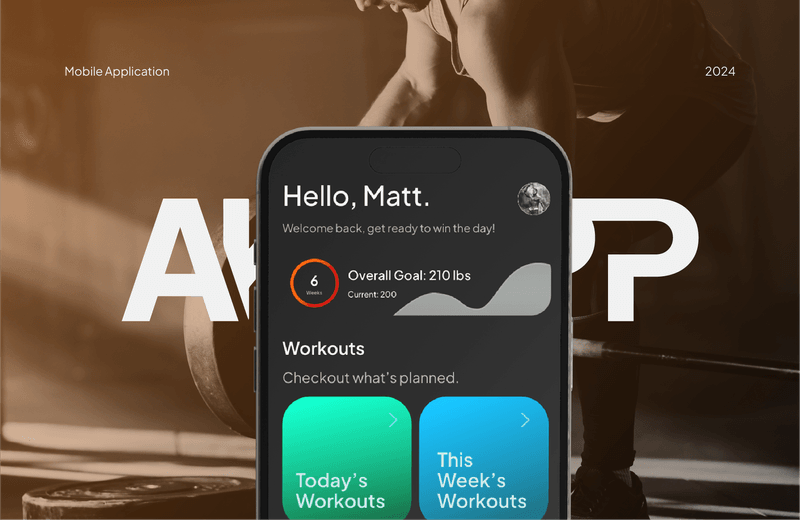 AKT app on a phone over a gym photo
